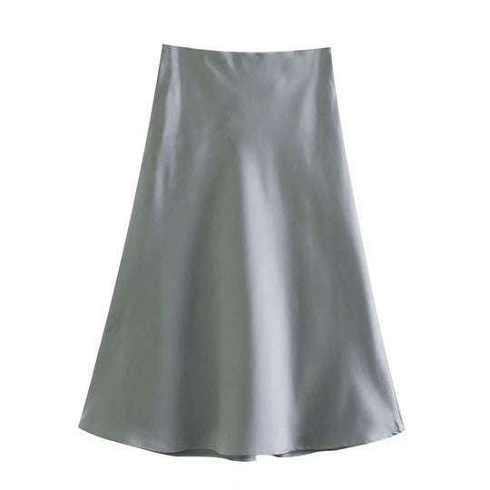 Damen Maxi-Rock aus fließendem Stoff mit elegantem Fall Heidi-Mode