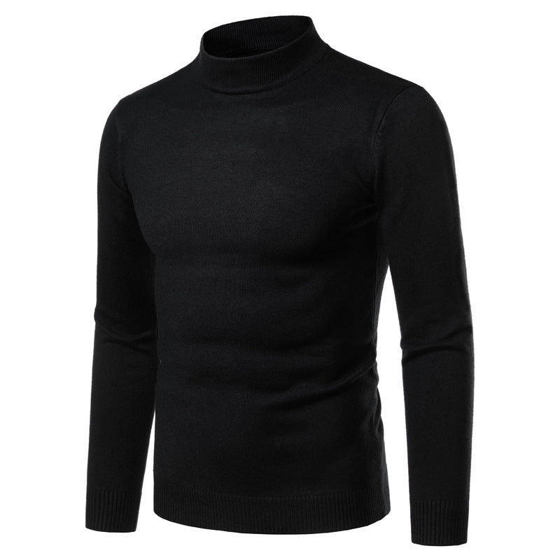 Herren warme Rollkragenpullover aus feinem Strickmaterial Heidi-Mode