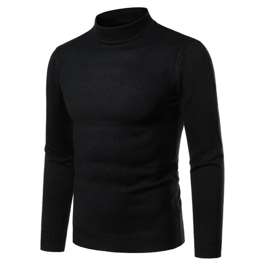 Herren warme Rollkragenpullover aus feinem Strickmaterial Heidi-Mode