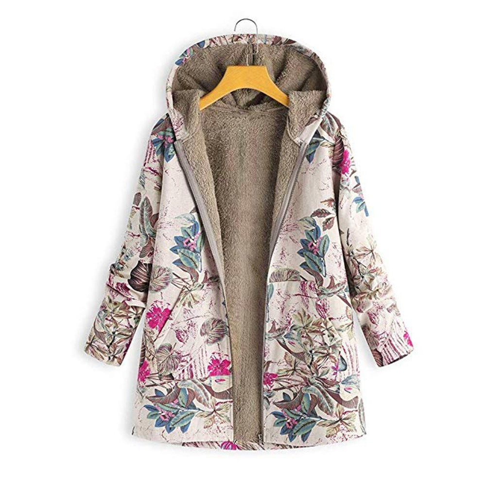 Damen Übergangsjacke mit Blumenmuster Heidi-Mode