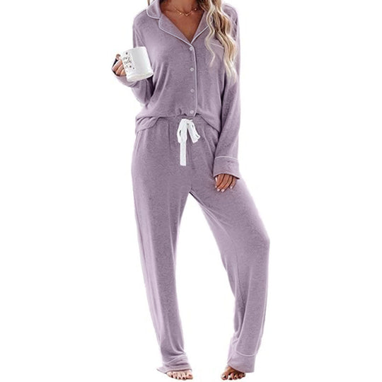 Damen Schlafanzug-Set aus weichem, atmungsaktivem Material Heidi-Mode