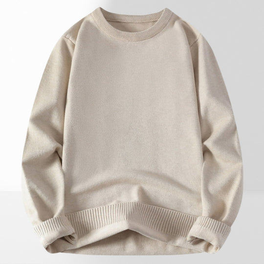 Damen bequemer und eleganter Rundhalsausschnitt Pullover Heidi-Mode