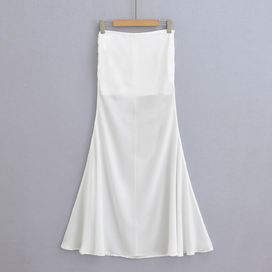 Damen Eleganter Maxi-Rock mit fließendem Schnitt und zarter Textur Heidi-Mode