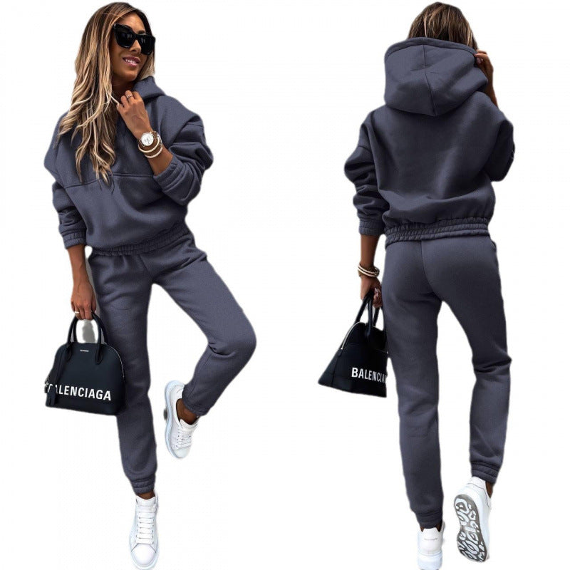 Damen Lässiges Sweatpants-Set mit Oversized-Pullover Heidi-Mode