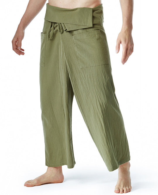 Herren lässige Bundfaltenhose mit praktischen Seitentaschen Heidi-Mode