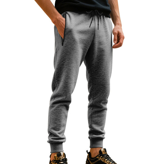 Herren Freizeit Jogginghose mit seitlichem Kontrast und elastischem Bund Heidi-Mode