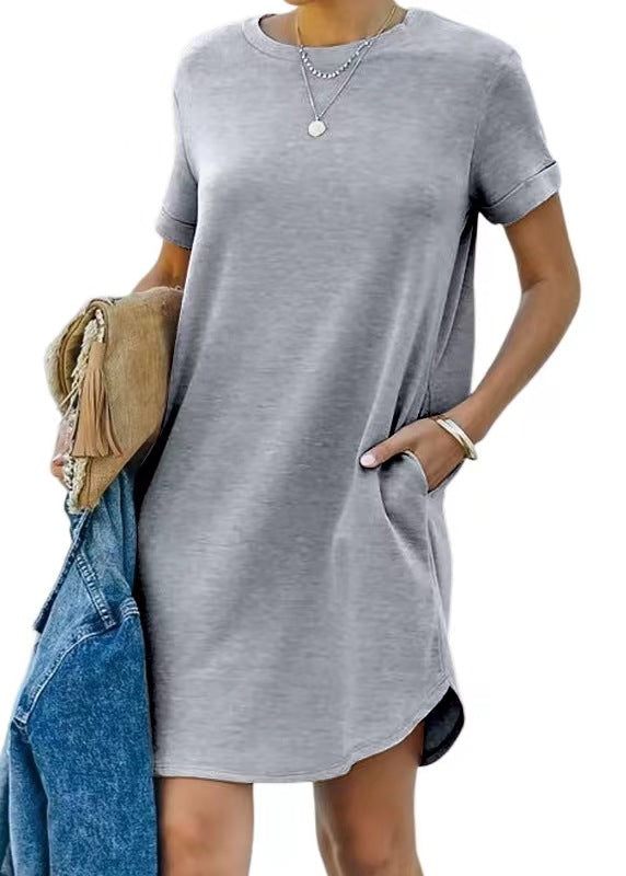 Damen Casual Kleid mit praktischen Taschen Heidi-Mode