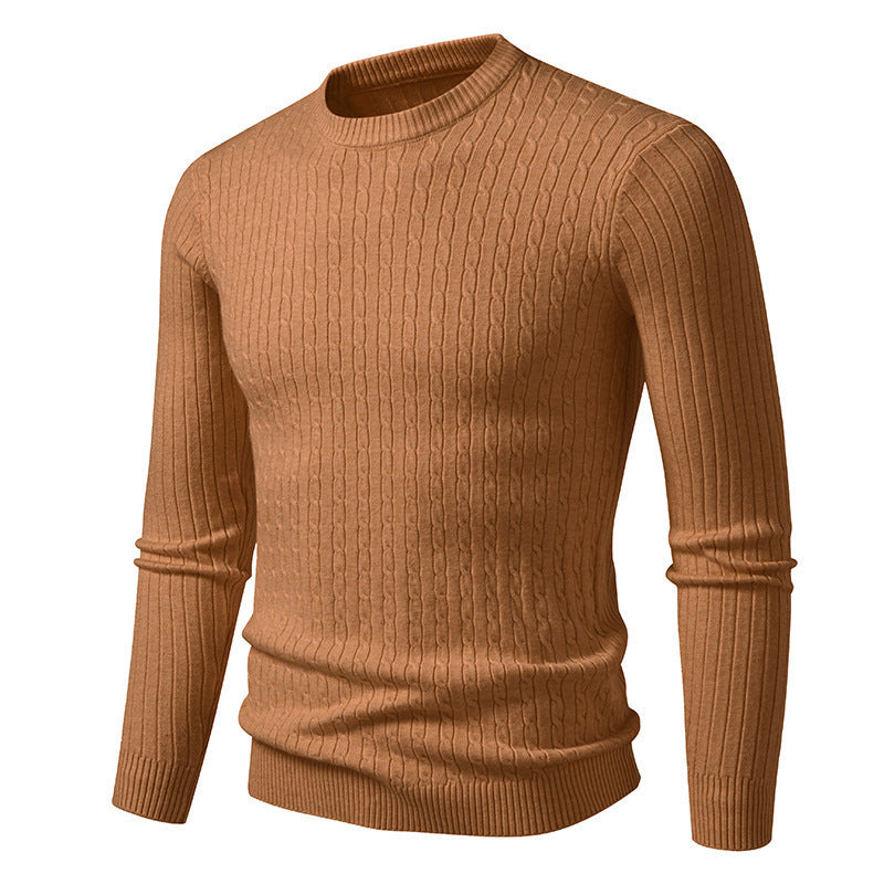 Herren modischer Strickpullover mit strukturiertem Zopfdesign Heidi-Mode