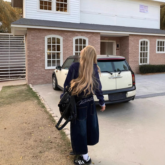 Damen Bequeme Oversized-Freizeitjacke mit Kapuze und Druck Heidi-Mode