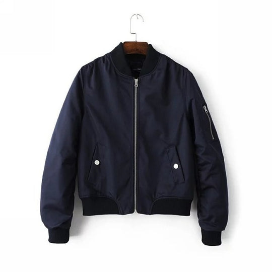 Damen Bomberjacke mit praktischen Taschen und sportlichem Schnitt Heidi-Mode