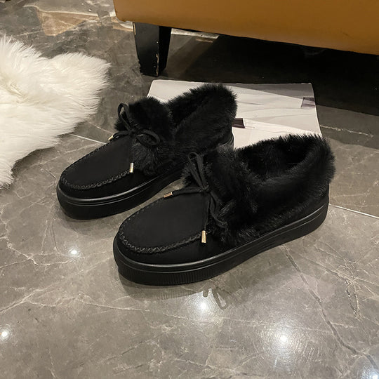 Damen Fleece gefütterte Slipper mit modischem Komfort und rutschfester Sohle Heidi-Mode