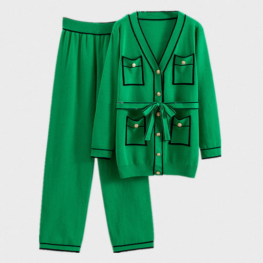 Damen gemütliches Strickanzug-Set Heidi-Mode