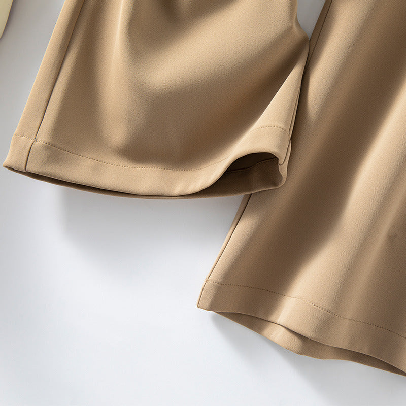 Damen elegante Culottes mit hohem Bund und modernen Eingrifftaschen Heidi-Mode