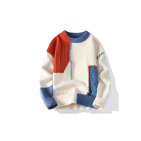 Herren Strickpullover mit kreativem Muster und strukturierten Akzenten Heidi-Mode