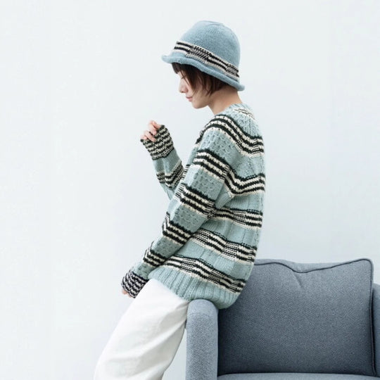 Damen gestrickter Pullover Heidi-Mode