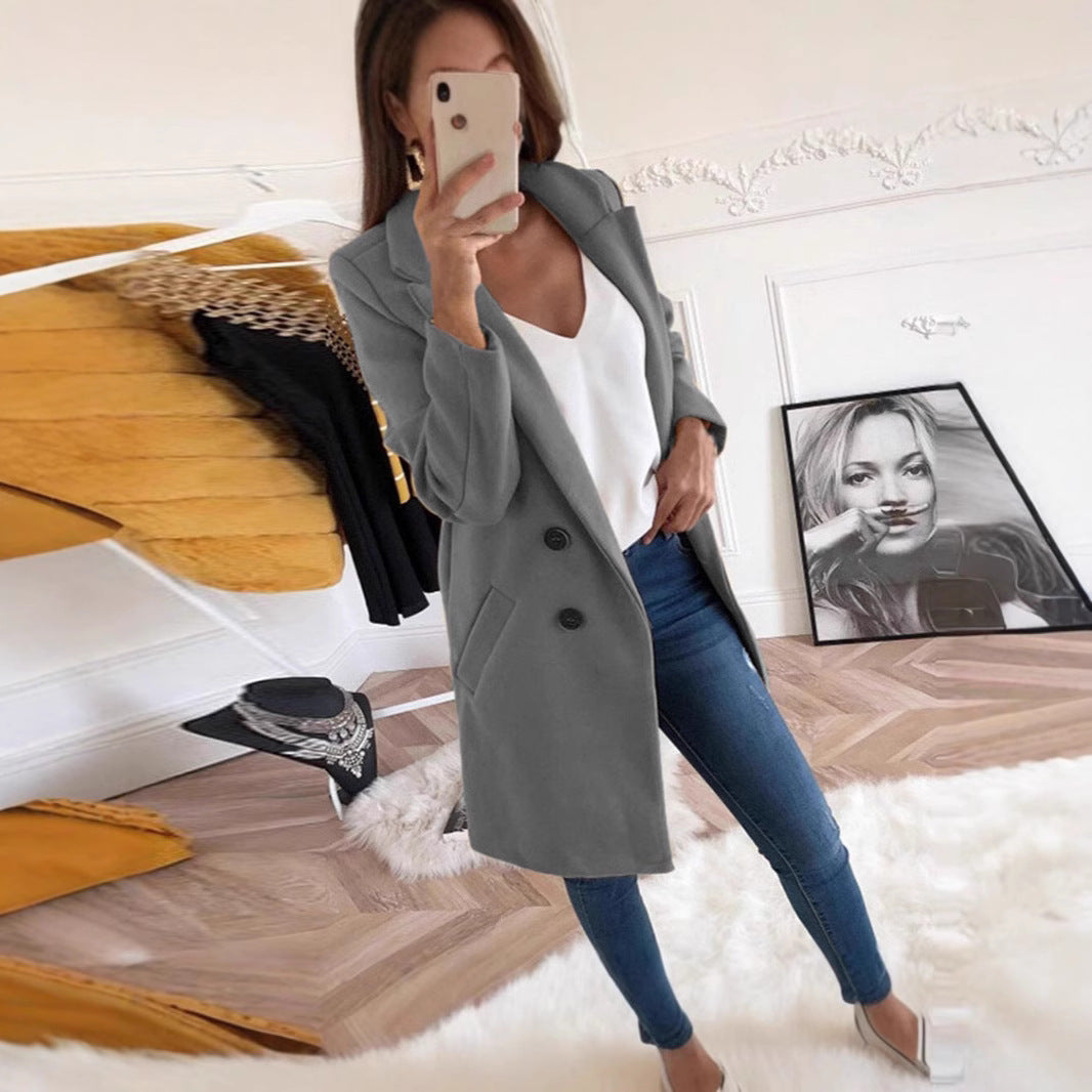 Damen Blazer im doppelten Knopfdesign Heidi-Mode