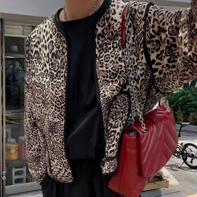 Damen attraktive Jacke im angesagten Leopardenmuster Heidi-Mode