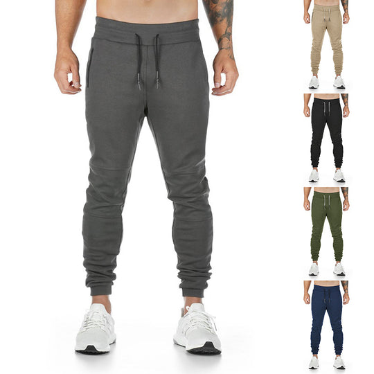 Herren Sportliche Jogginghose mit praktischen Reißverschlusstaschen und elastischem Bund Heidi-Mode