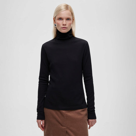 Damen langärmliges Rollkragenoberteil Heidi-Mode