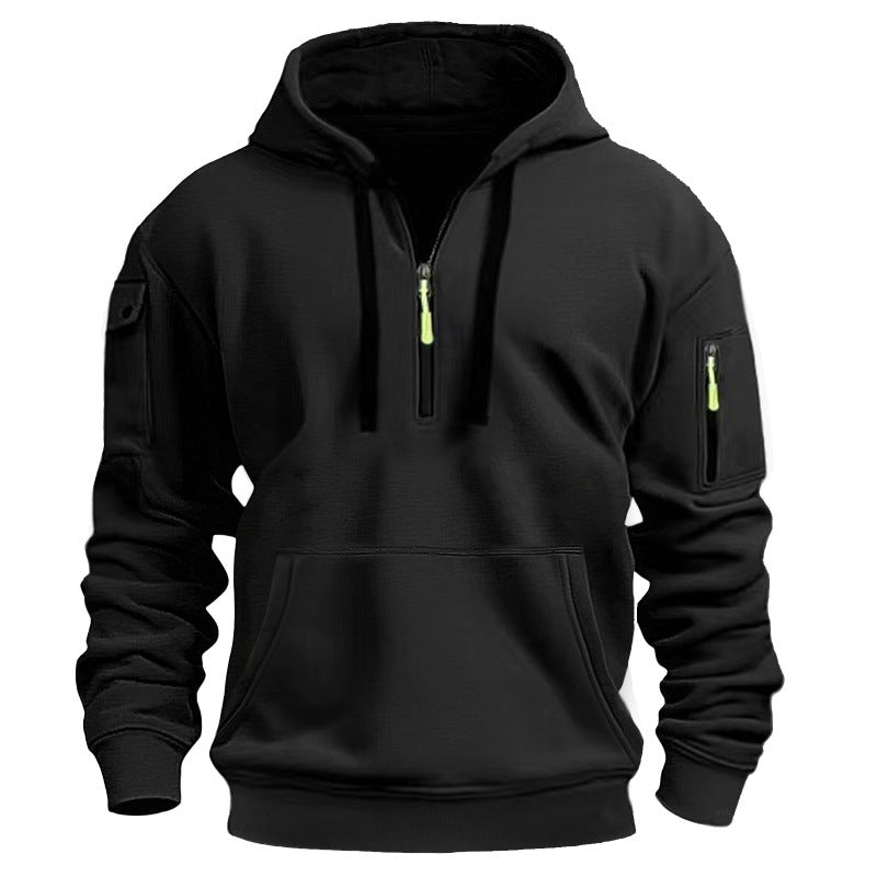 Herren Kapuzensweater mit Reißverschluss und praktischen Seitentaschen Heidi-Mode