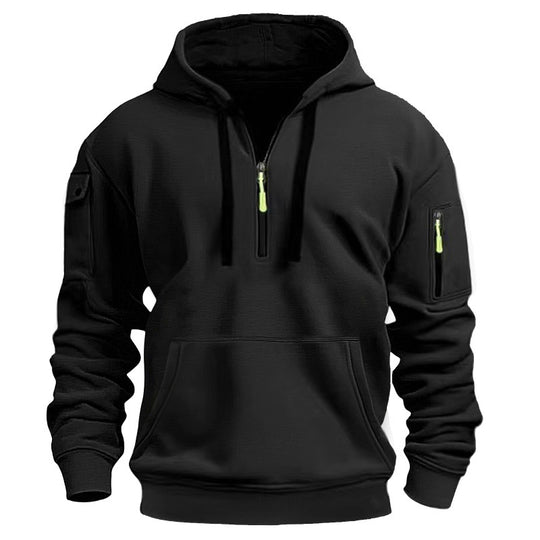 Herren Kapuzensweater mit Reißverschluss und praktischen Seitentaschen Heidi-Mode