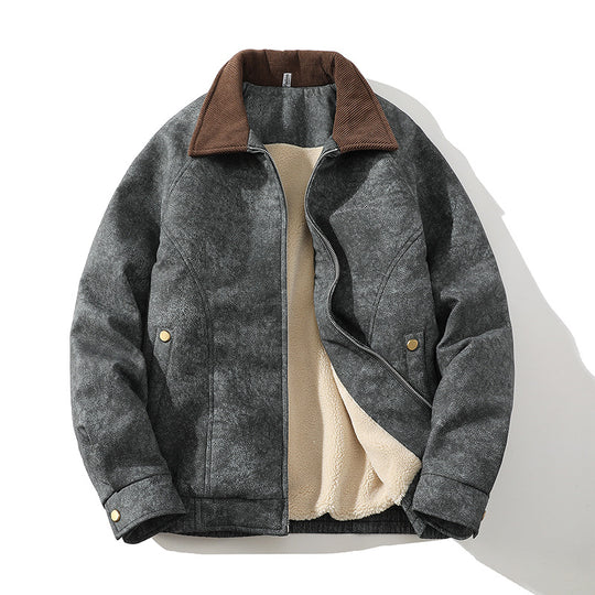 Herren Übergangsjacke mit weichem Futter und modischem Kragen Heidi-Mode
