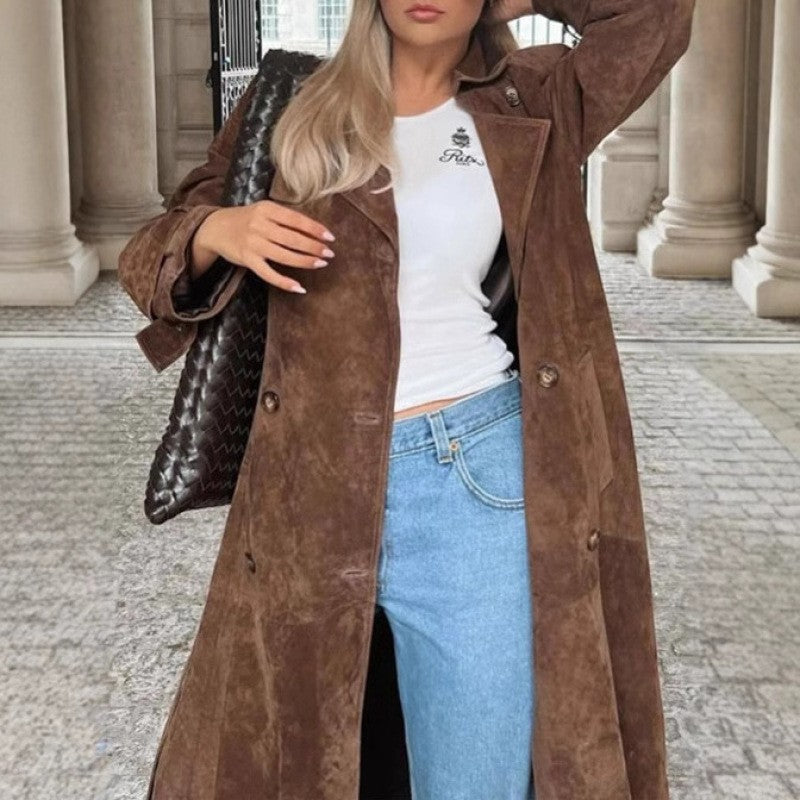 Damen eleganter Trenchcoat mit trendigem Oversized-Schnitt Heidi-Mode