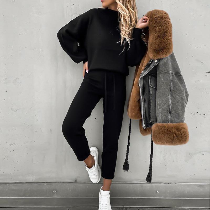 Damen Lässiges Hoodie-Set mit bequemen Jogginghosen Heidi-Mode