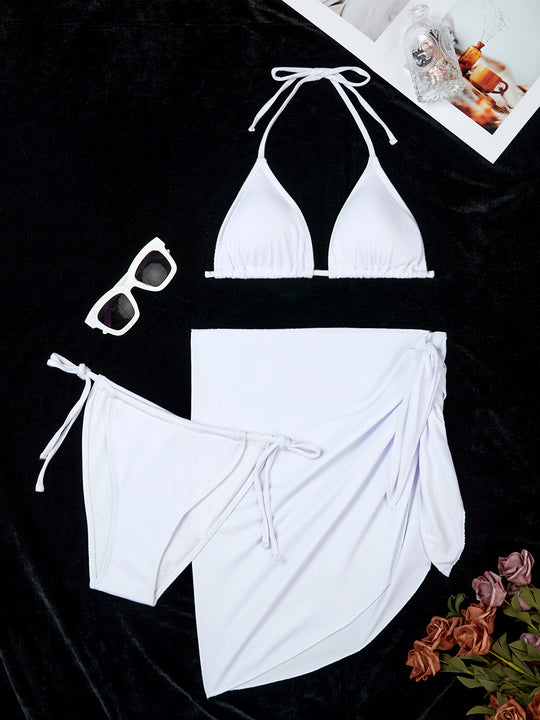 Damen Triangle Bikini-Set mit passendem Sarong Heidi-Mode