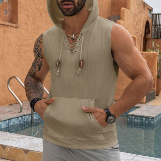 Herren Kapuzen-Workout-Shirt Heidi-Mode