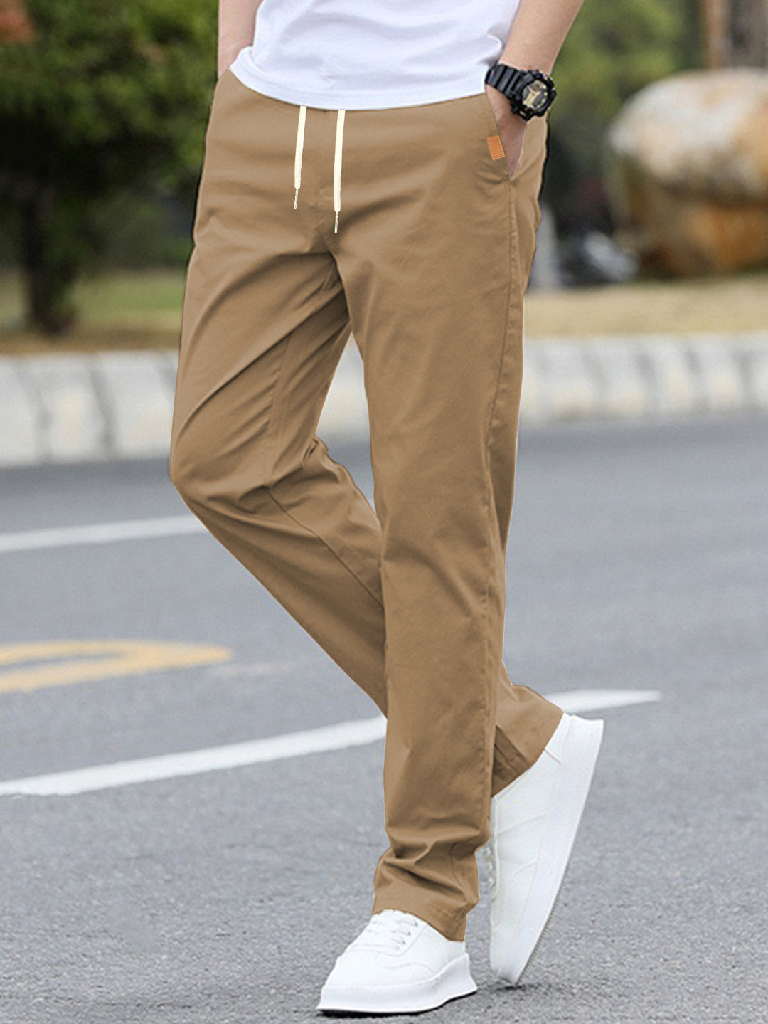 Herren Freizeit-Hose mit atmungsaktivem Material und elastischem Bund Heidi-Mode
