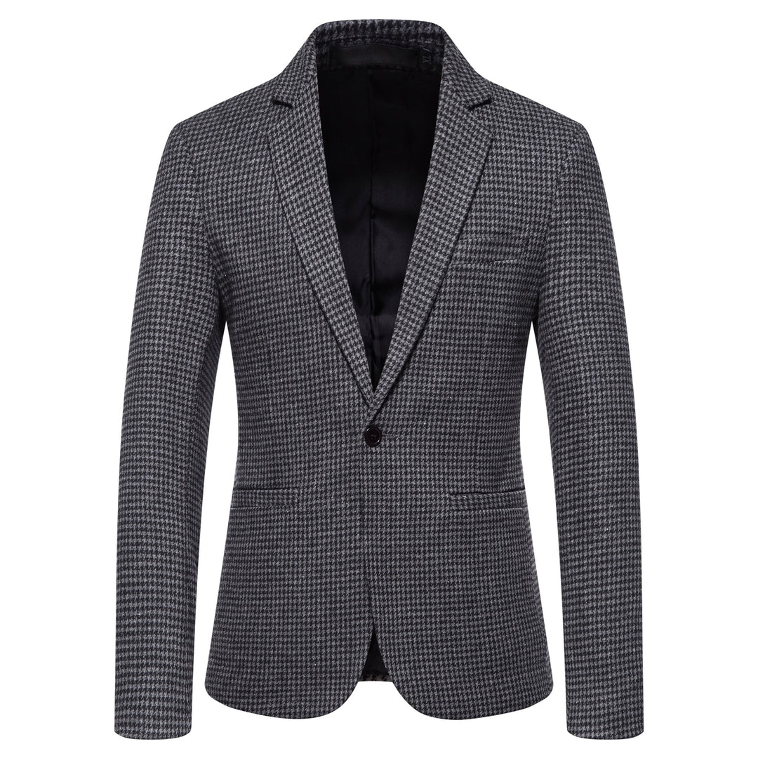 Herren eleganter Blazer mit modernem Schachbrettmuster Heidi-Mode