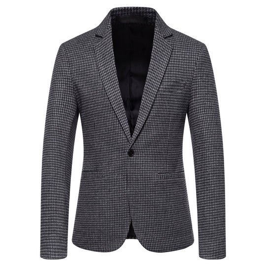 Herren eleganter Blazer mit modernem Schachbrettmuster Heidi-Mode