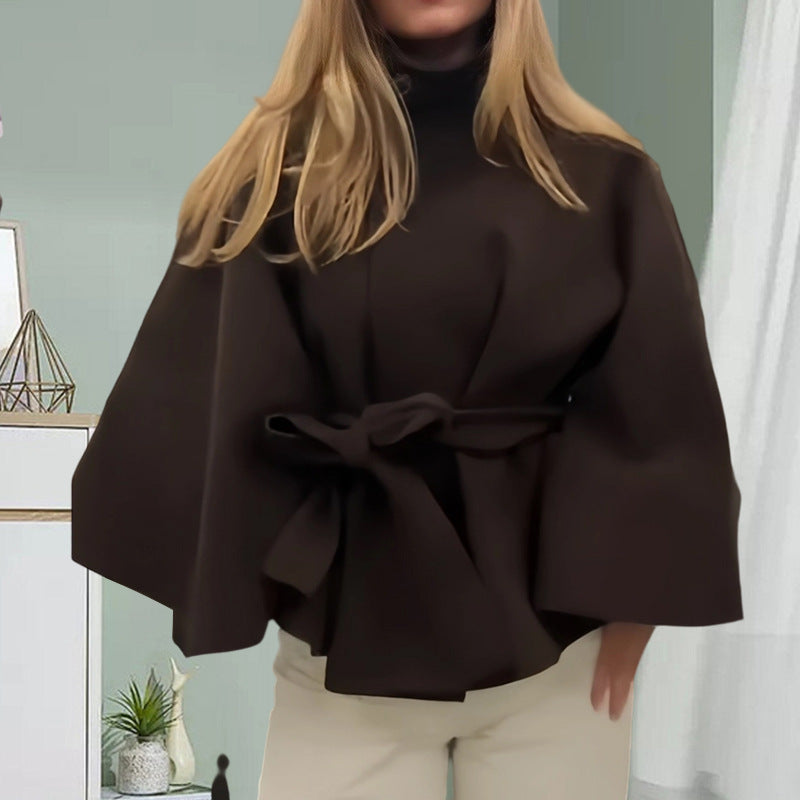 Damen elegante Überwurfjacke mit modernem Knopfdetail Heidi-Mode