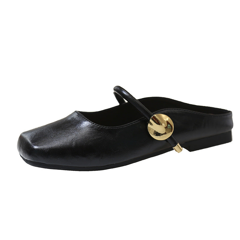 Damen Slingback Ballerinas mit modischem Riemchen und elegantem goldenen Detail Heidi-Mode