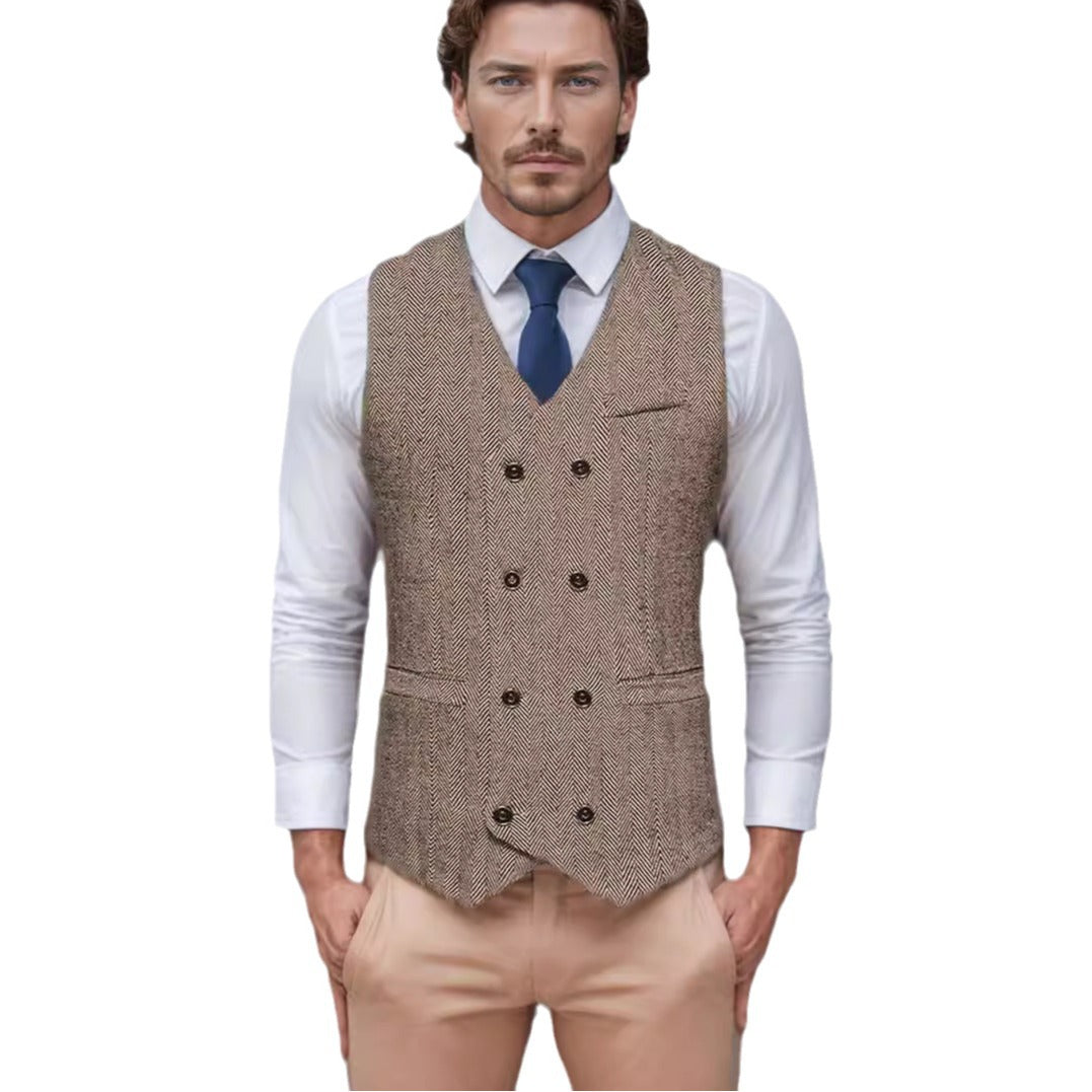 Herren stilvolle Weste im Hahnentrittmuster Heidi-Mode
