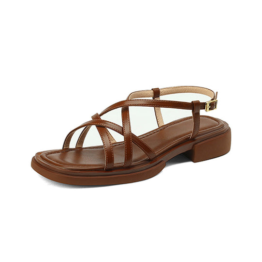 Damen Strappy Sandalen mit elegantem Riemchen-Design und komfortablem Fußbett Heidi-Mode