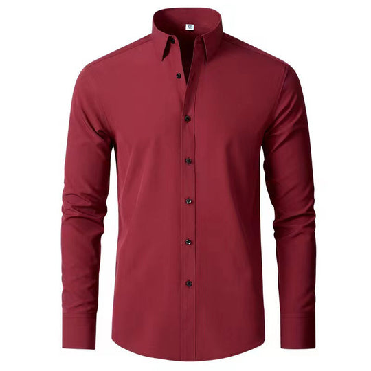 Herren Langarmhemd mit elegantem Schnitt und stilvollen Knopfdetails Heidi-Mode