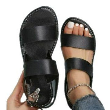 Damen Komfortable Sandalen mit breiten Riemen und anatomisch geformtem Fußbett Heidi-Mode