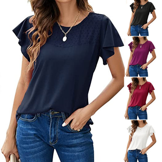 Damen modisches Blusenshirt mit Rüschendetails Heidi-Mode