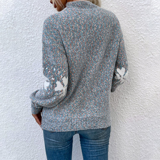 Damen Pullover mit dekorativem Muster Heidi-Mode