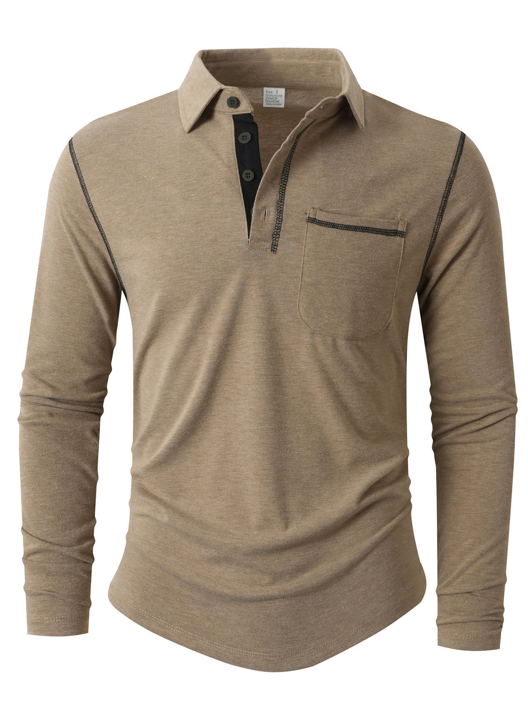 Herren Langarm Poloshirt Heidi-Mode