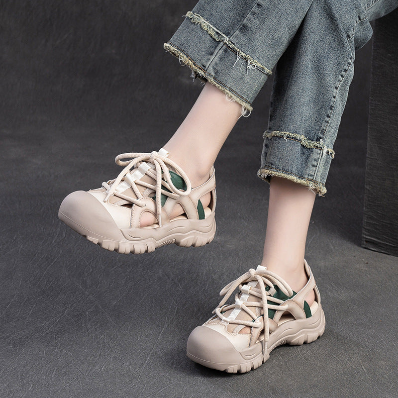 Frau Outdoor Freizeit-Sandalen mit atmungsaktiven Mesh-Einsätzen und rutschfester Sohle Heidi-Mode