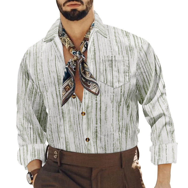Herren Langarmhemd mit modernen Streifen und eleganter Optik Heidi-Mode