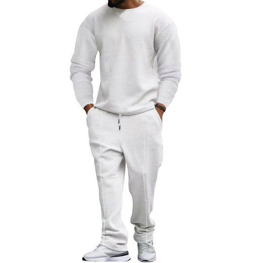 Herren lässiges Sweatshirt und Jogginghose Set mit strukturiertem Stoff Heidi-Mode