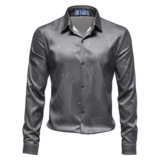Herren Hemd mit elegantem Muster und modernem Glanz Heidi-Mode
