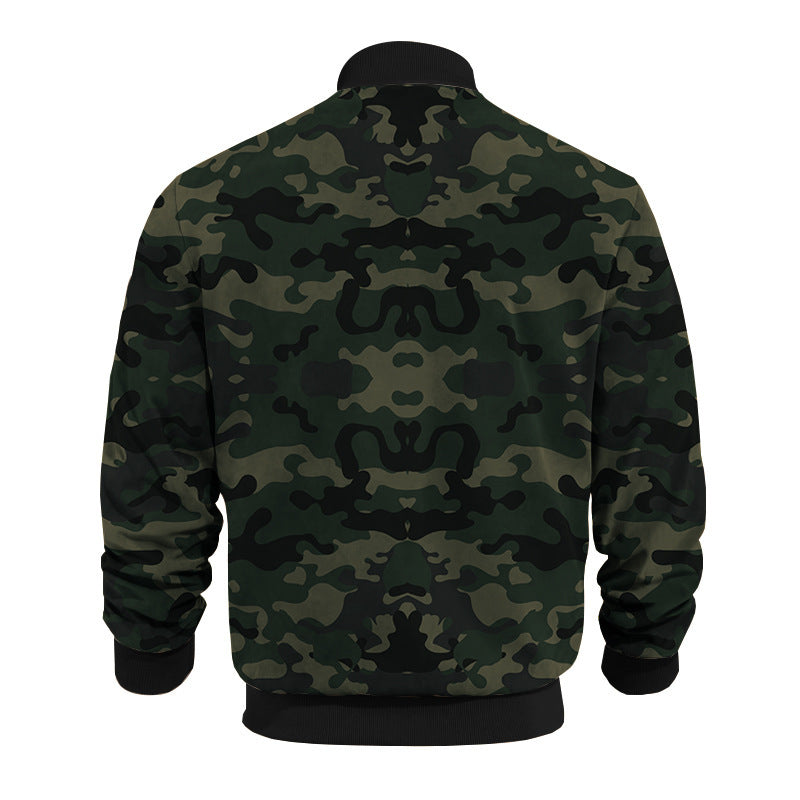 Herren Bomberjacke mit modernem Camouflage-Design und elastischen Bündchen Heidi-Mode