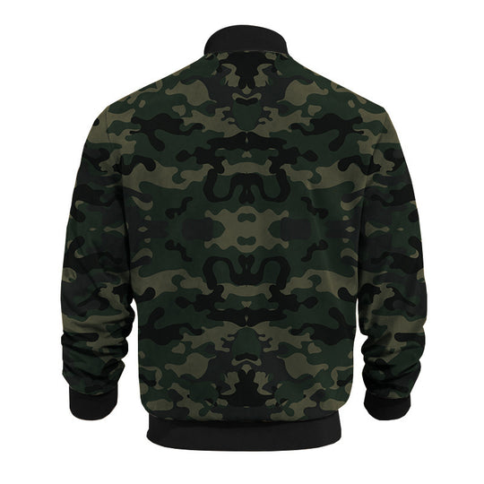 Herren Bomberjacke mit modernem Camouflage-Design und elastischen Bündchen Heidi-Mode