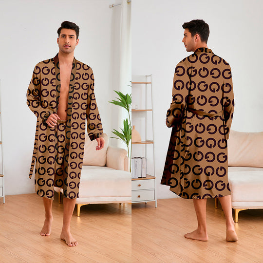 Herren Kimono mit modernem Muster und Gürtel – Heidi-Mode