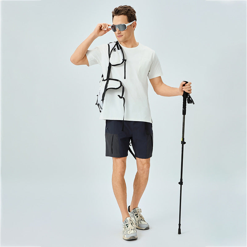Herren Sportliches T-Shirt mit praktischer Brusttasche Heidi-Mode